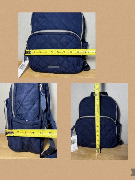 Vera Bradley Small Backpack in Performance Twill Navy Blue NWT main image 9